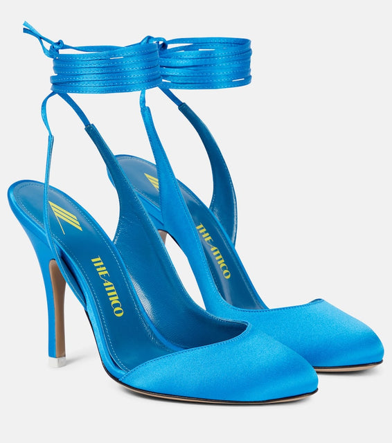 The Attico Carrie satin pumps