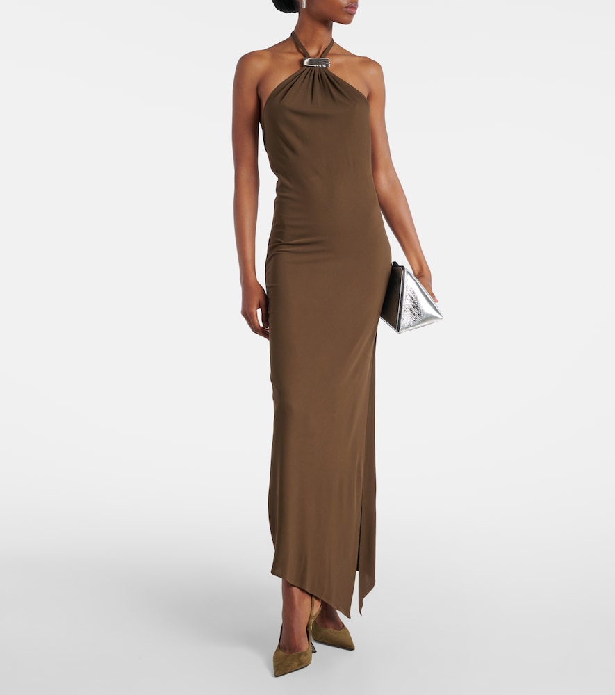 The Attico Cheope 105 suede slingback pumps
