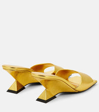The Attico Cheope laminated leather mules