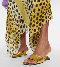 The Attico Cheope laminated leather mules