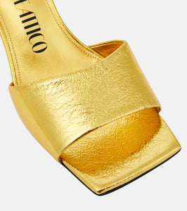 The Attico Cheope laminated leather mules