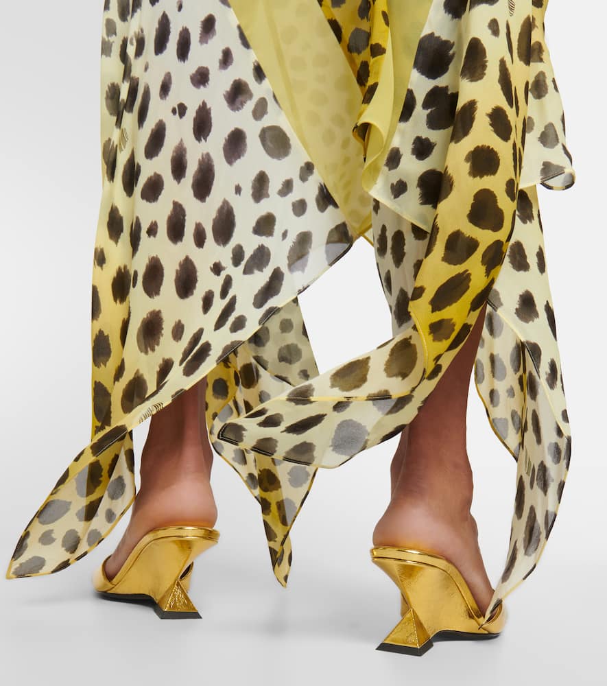 The Attico Cheope laminated leather mules