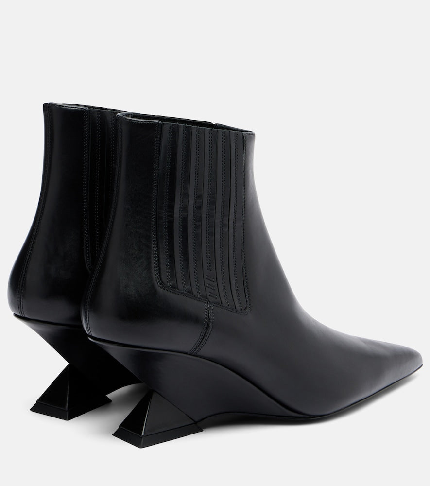 The Attico Cheope leather ankle boots