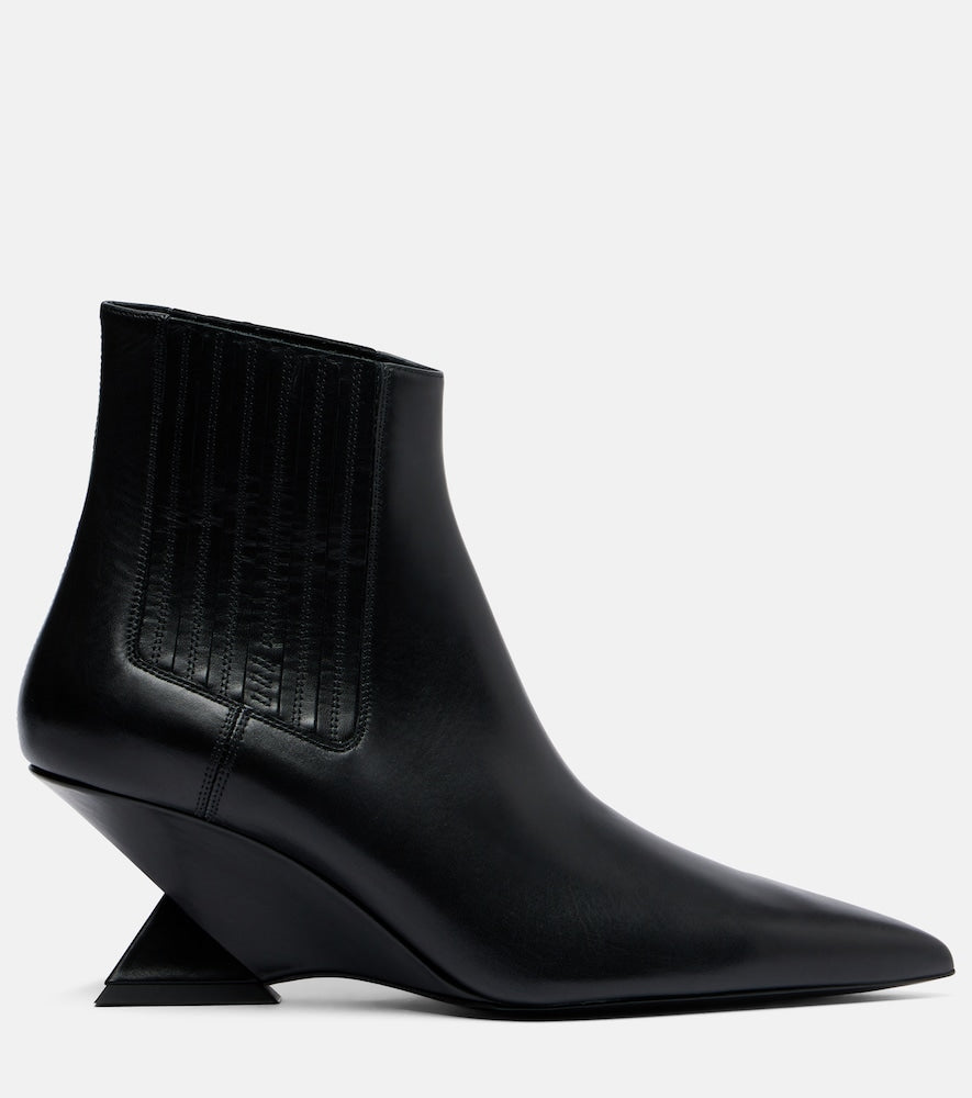The Attico Cheope leather ankle boots