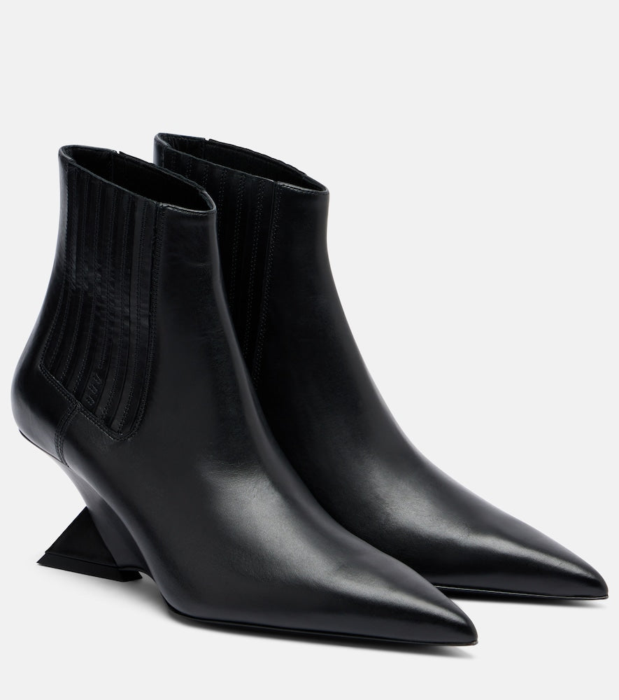 The Attico Cheope leather ankle boots