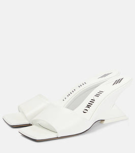 The Attico Cheope leather mules