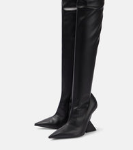 The Attico Cheope leather over-the-knee boots