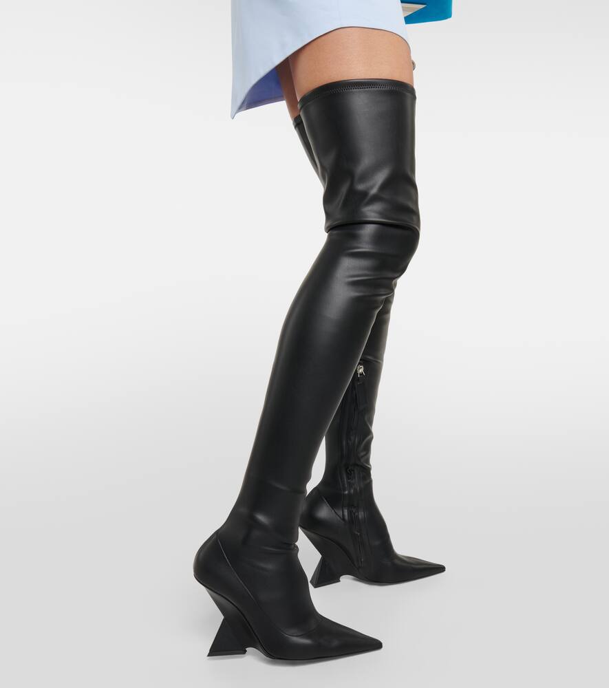 The Attico Cheope leather over-the-knee boots