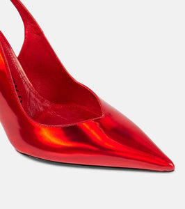 The Attico Cheope leather slingback pumps