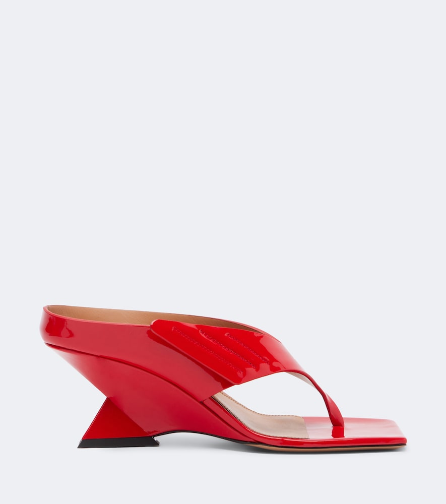 The Attico Cheope patent leather thong sandals