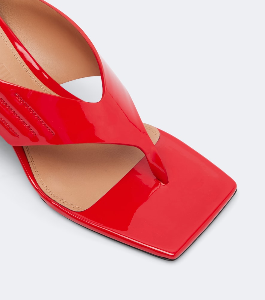 The Attico Cheope patent leather thong sandals