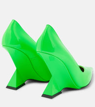 The Attico Cheope patent leather wedge pumps
