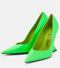 The Attico Cheope patent leather wedge pumps