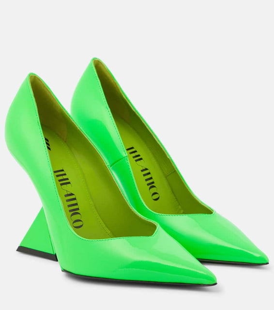 The Attico Cheope patent leather wedge pumps