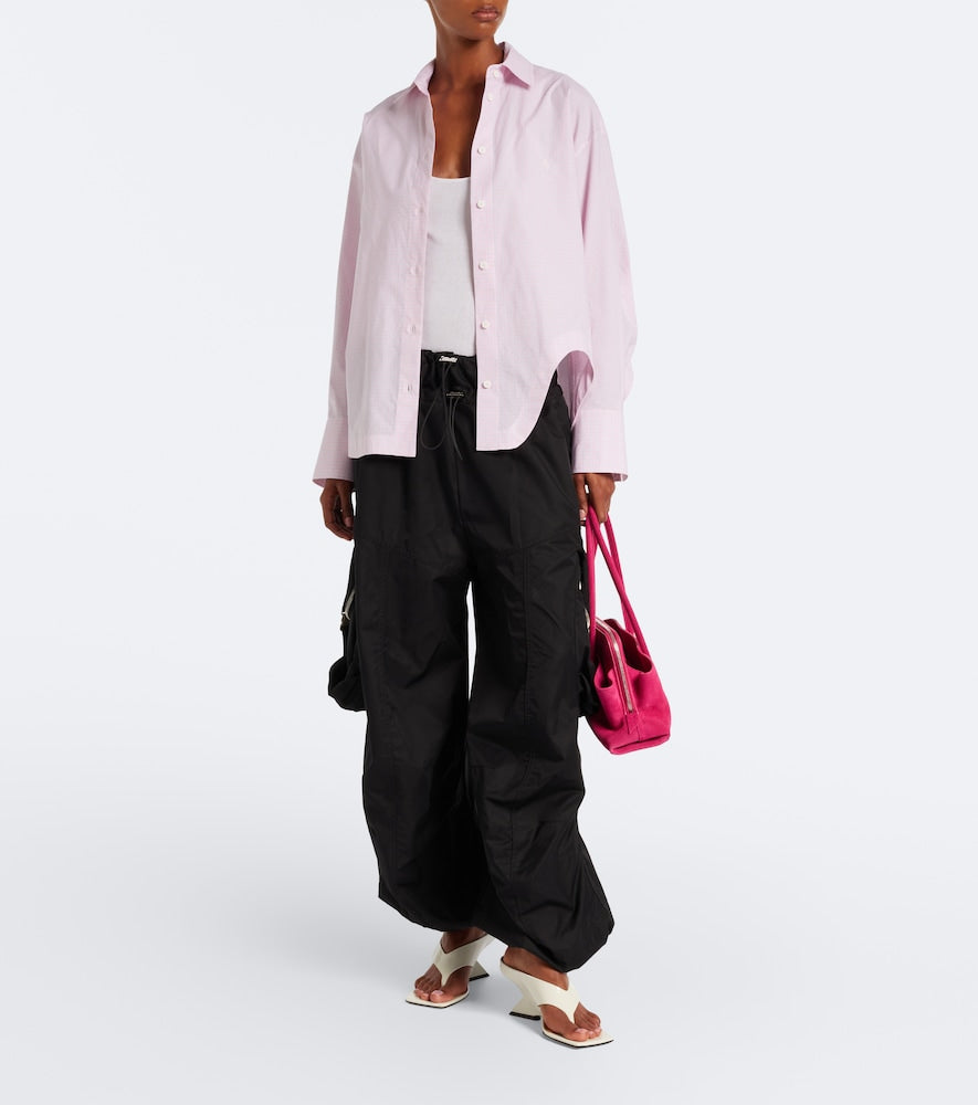 The Attico Cheope patent leather wedge sandals