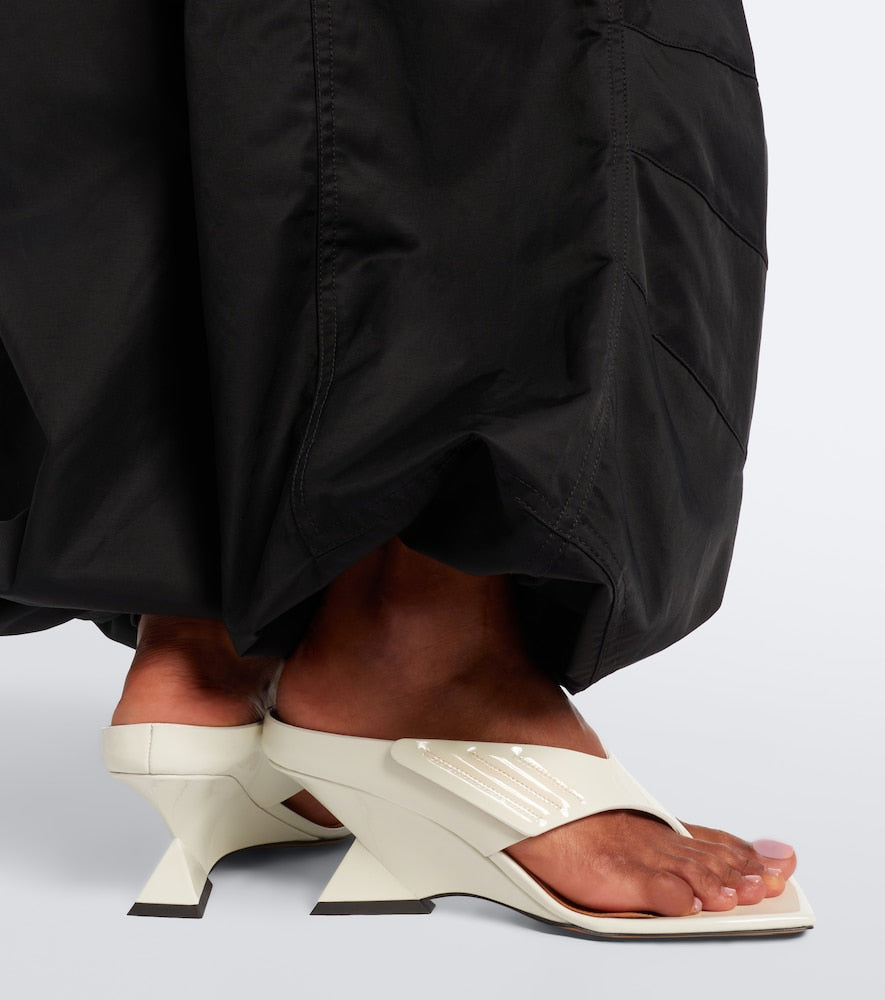 The Attico Cheope patent leather wedge sandals