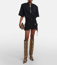 The Attico Cheope snake-effect leather knee-high boots