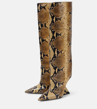 The Attico Cheope snake-effect leather knee-high boots