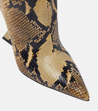 The Attico Cheope snake-effect leather knee-high boots