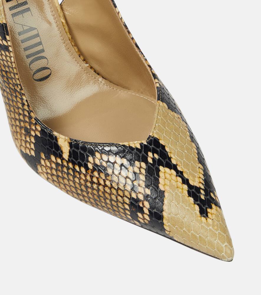 The Attico Cheope snake-effect leather slingback pumps