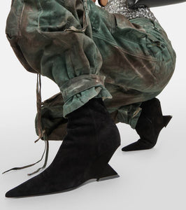 The Attico Cheope suede leather ankle boots 60mm