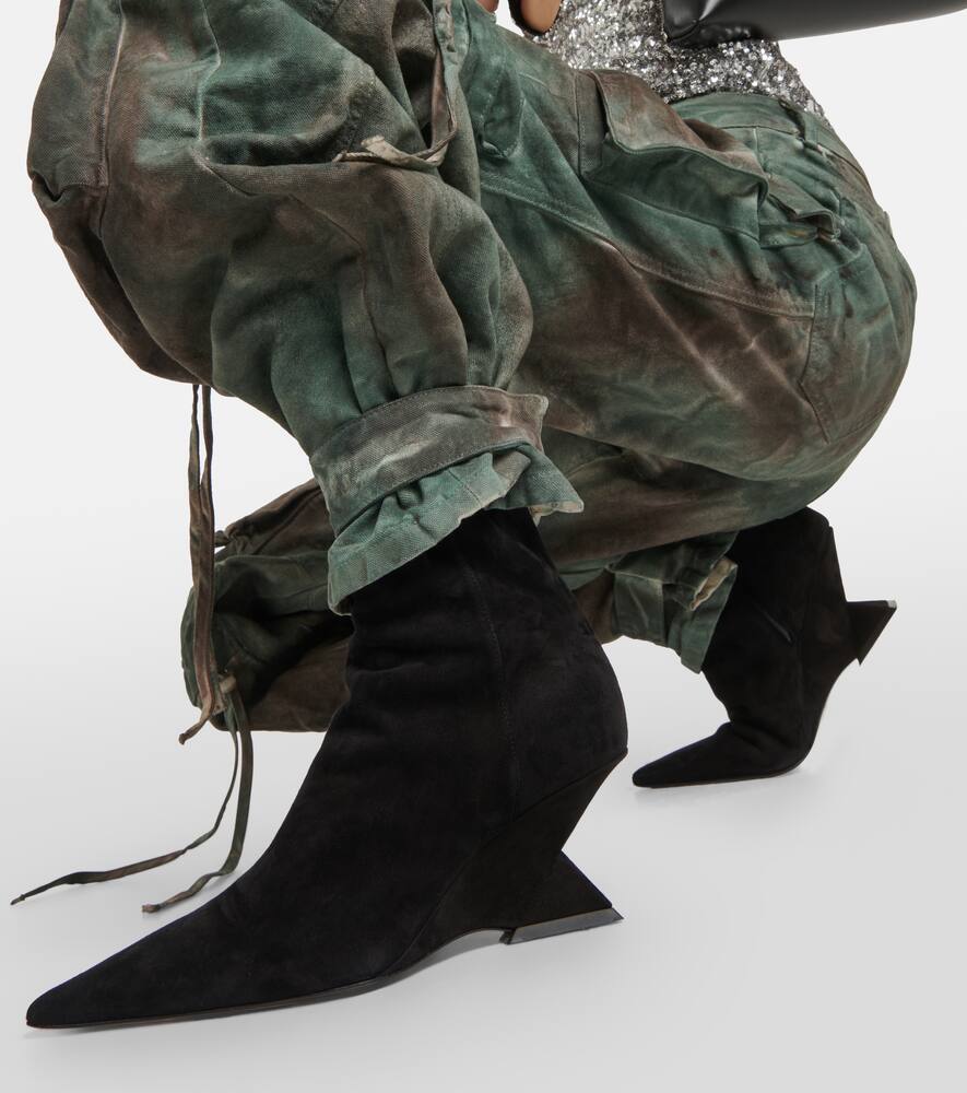 The Attico Cheope suede leather ankle boots 60mm