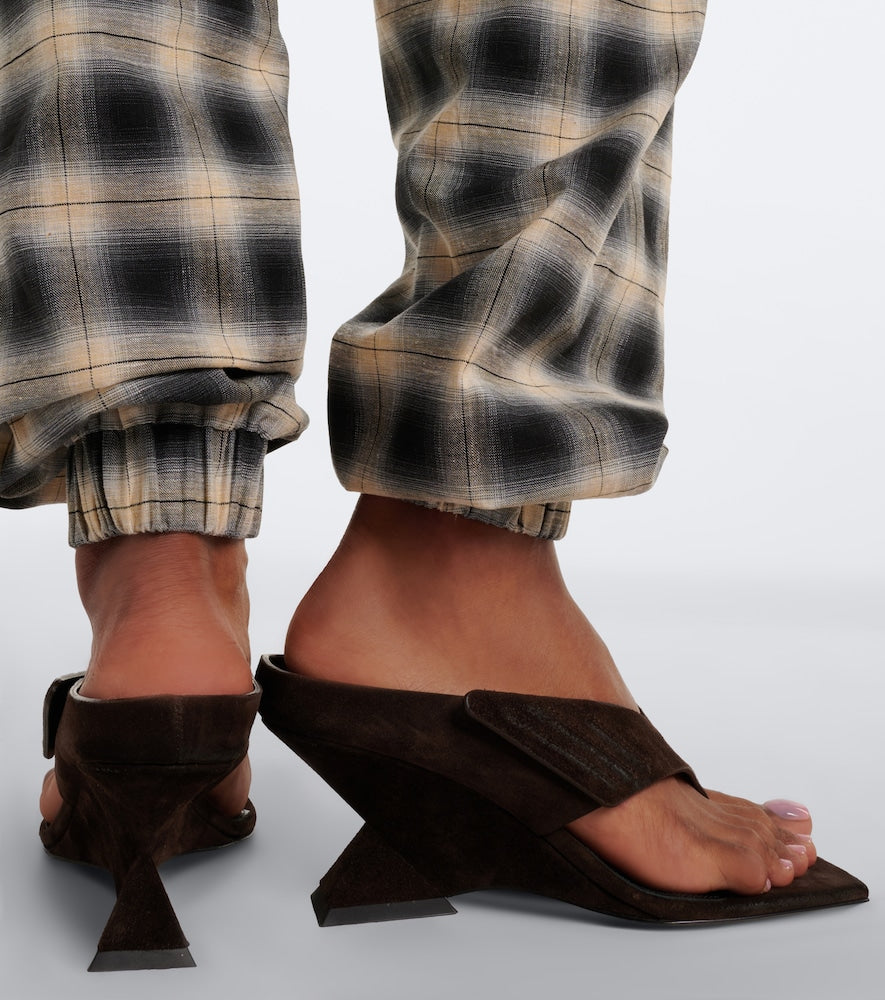 The Attico Cheope suede thong sandals