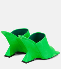 The Attico Cheope suede wedge mules