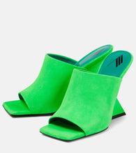 The Attico Cheope suede wedge mules