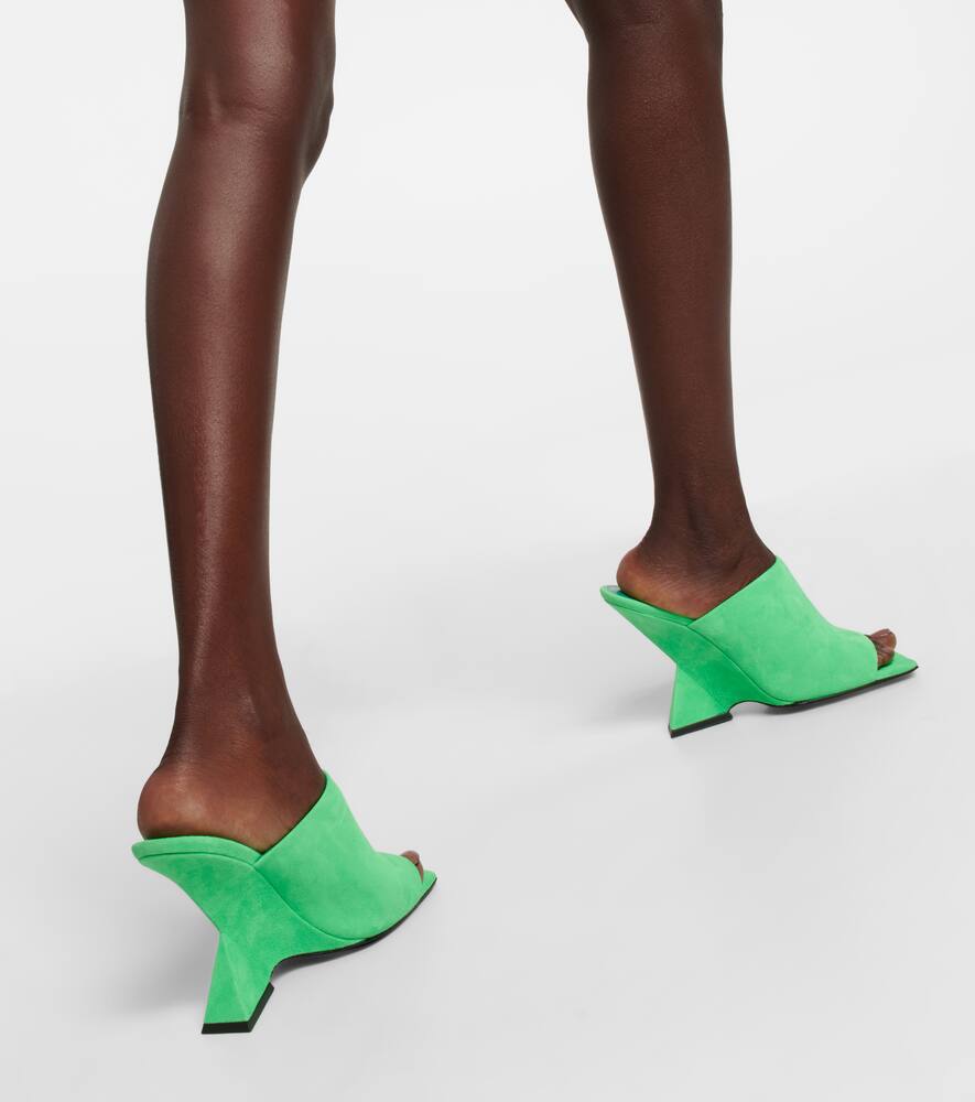 The Attico Cheope suede wedge mules