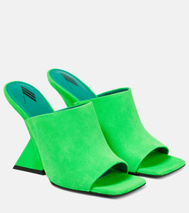 The Attico Cheope suede wedge mules