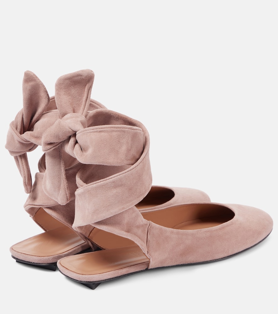 The Attico Cloe suede ballet flats