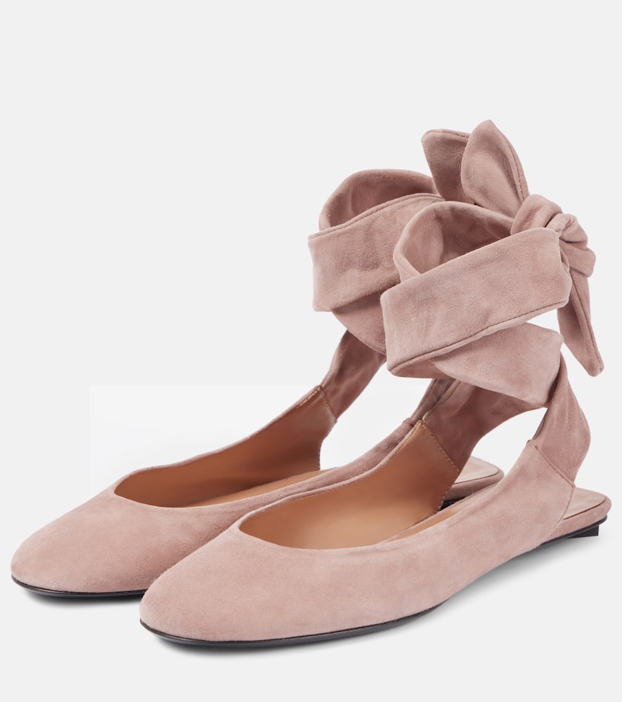 The Attico Cloe suede ballet flats