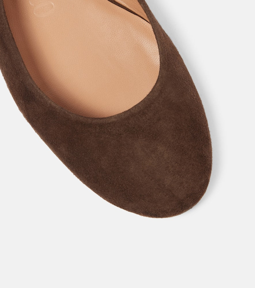 The Attico Cloe suede slingback flats