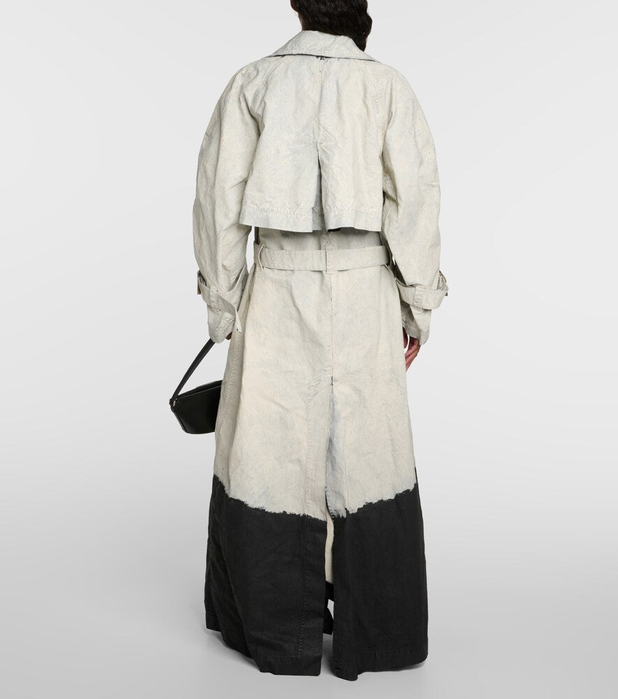 The Attico Coated denim trench coat