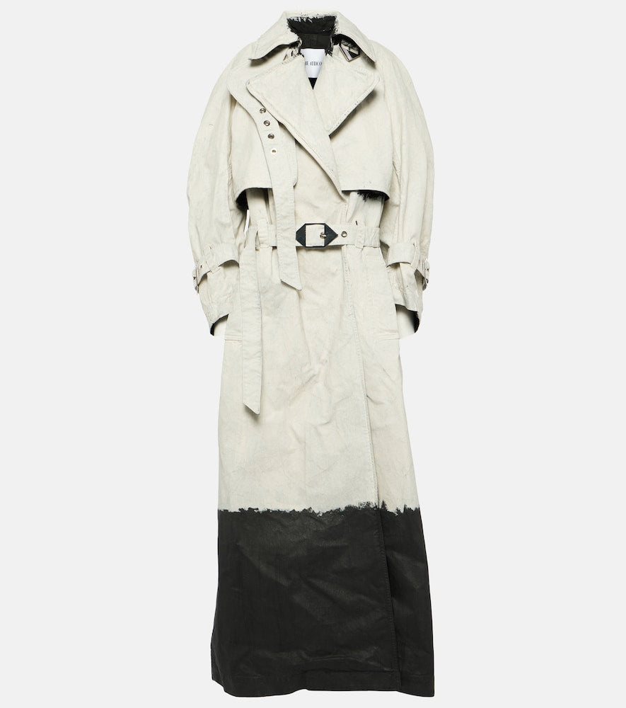 The Attico Coated denim trench coat - Attico涂层牛仔风衣