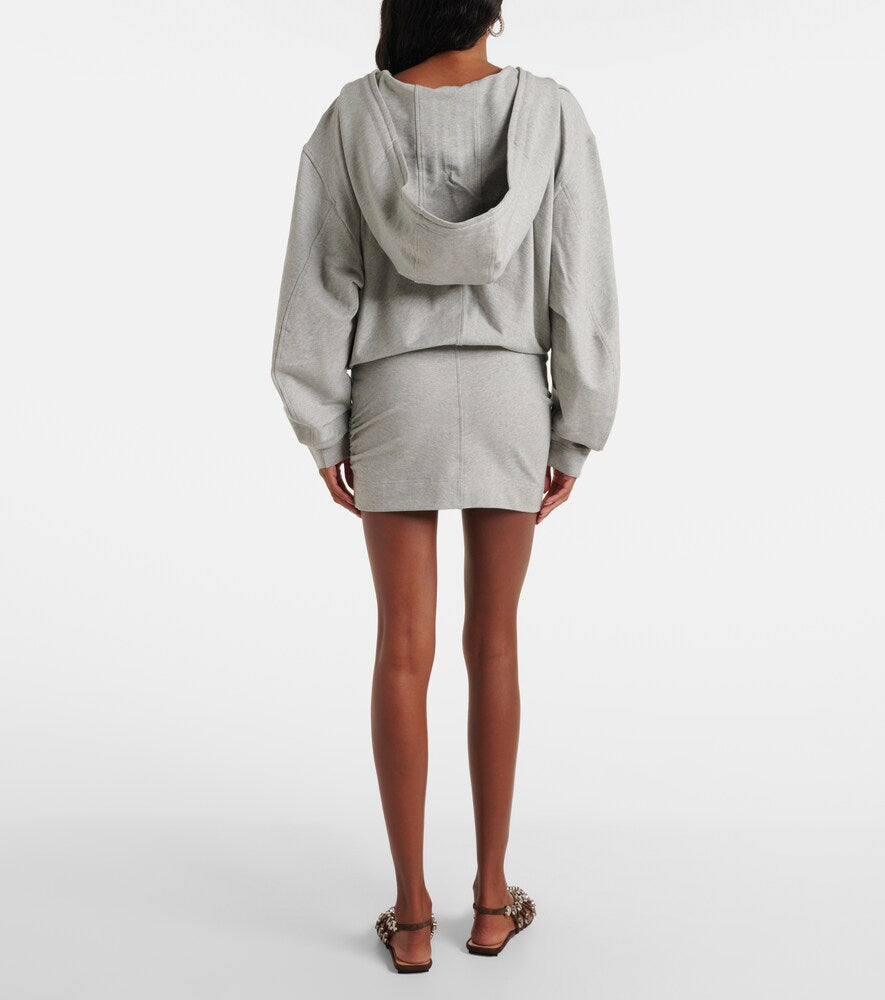 The Attico Cotton-blend jersey sweatshirt dress