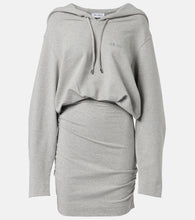 The Attico Cotton-blend jersey sweatshirt dress. Attico 棉混纺针织运动衫连衣裙