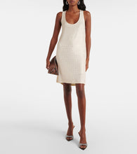 The Attico Crystal-embellished jersey minidress