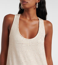 The Attico Crystal-embellished jersey minidress