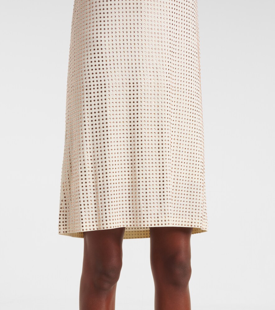 The Attico Crystal-embellished jersey minidress