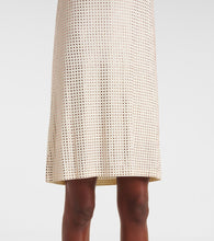 The Attico Crystal-embellished jersey minidress