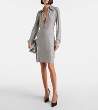 The Attico Crystal-embellished jersey shirt dress