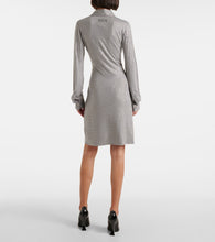 The Attico Crystal-embellished jersey shirt dress
