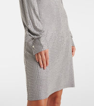 The Attico Crystal-embellished jersey shirt dress