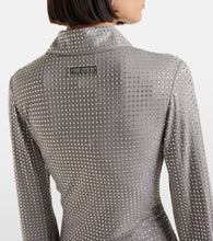 The Attico Crystal-embellished jersey shirt dress