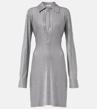 The Attico Crystal-embellished jersey shirt dress. Attico水晶装饰针织衬衫裙