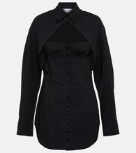 The Attico Cutout cotton-blend minidress
