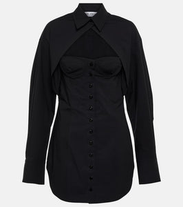 The Attico Cutout cotton-blend minidress