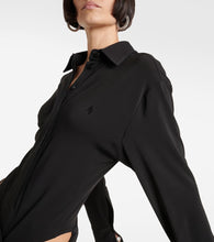 The Attico Cutout draped jersey shirt dress